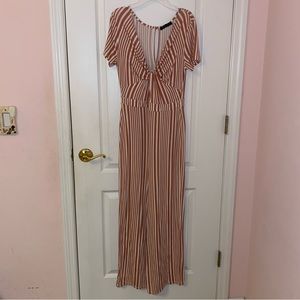 NWOT Romeo & Juliet Couture Striped Romper Jumpsuit Shortsleeve